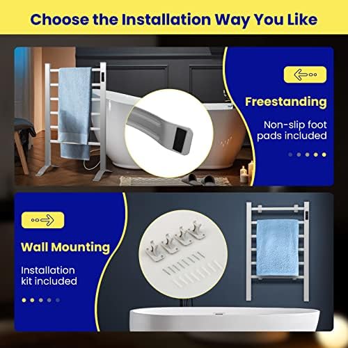 Luxury Heated Towel Rack with Timer LED Display