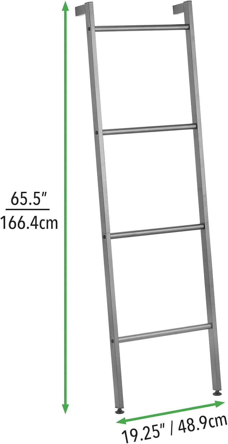 mDesign Metal Leaning Ladder - Graphite Gray