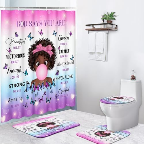 BriBay 4-Piece Bathroom Set Waterproof Stylish Home Decor
