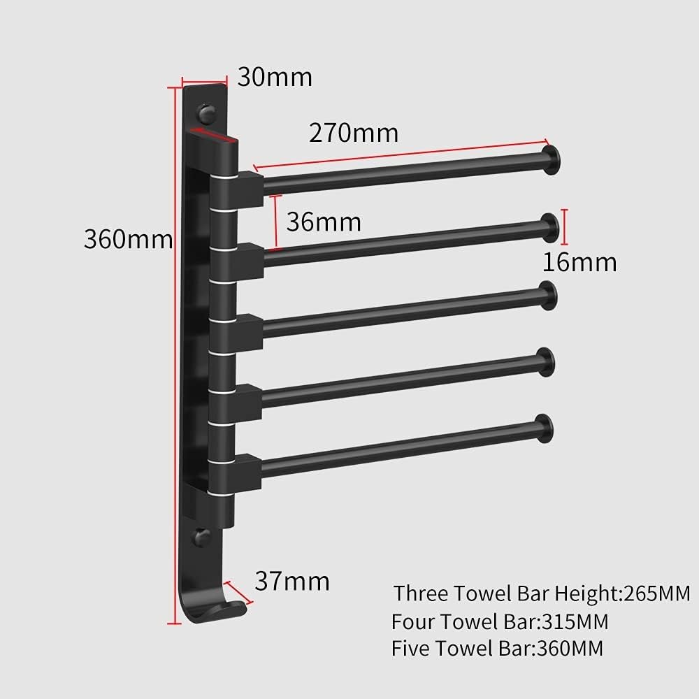 Modern Black Towel Rail for Bathroom