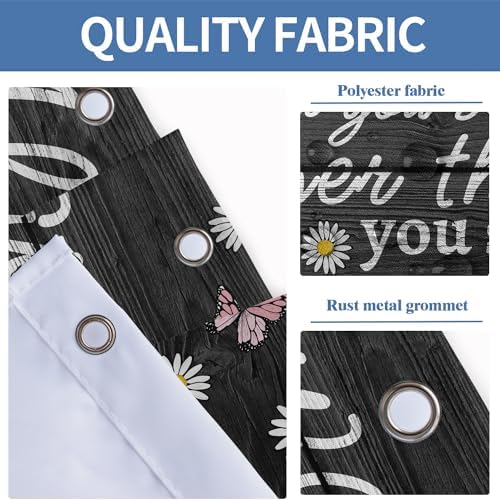 AAtter 4 Piece Shower Curtain Set with Non-Slip Rug and Bath Mat