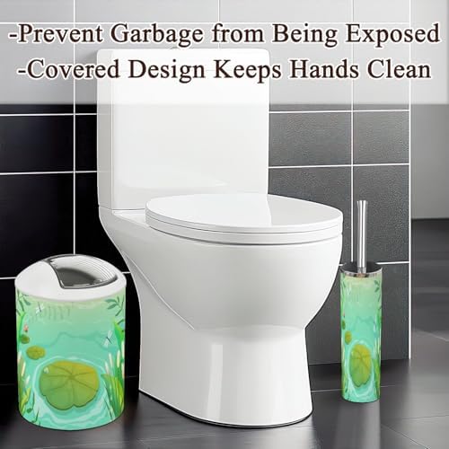 Bathroom Accessories Set 6 Pcs with Pond Scenery