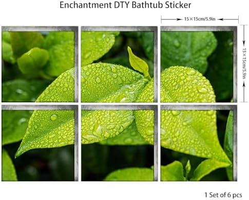 Non Slip Bathtub Stickers Square for Adults 59x59 Inch x 6pcs