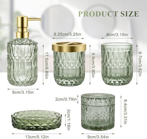 Elegant Glass Bathroom Accessory Set
