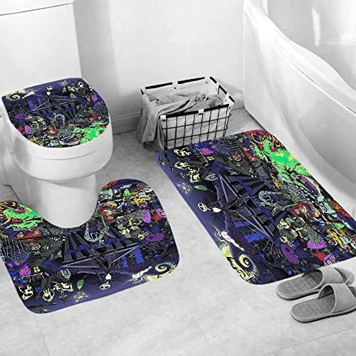 4-Piece Christmas Bathroom Set with Halloween Decor