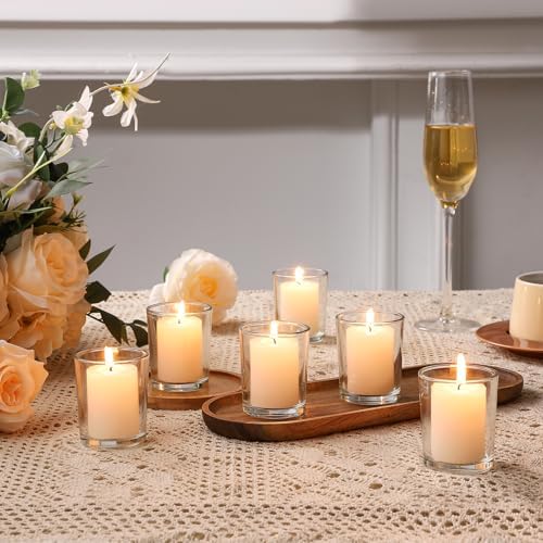 36-Piece Glass Votives Reusable Candle Holders