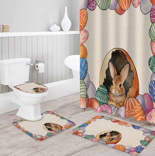 Singingin Retro Bathroom Set with Animal Patterns