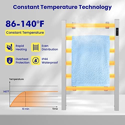 Luxury Heated Towel Rack with Timer LED Display