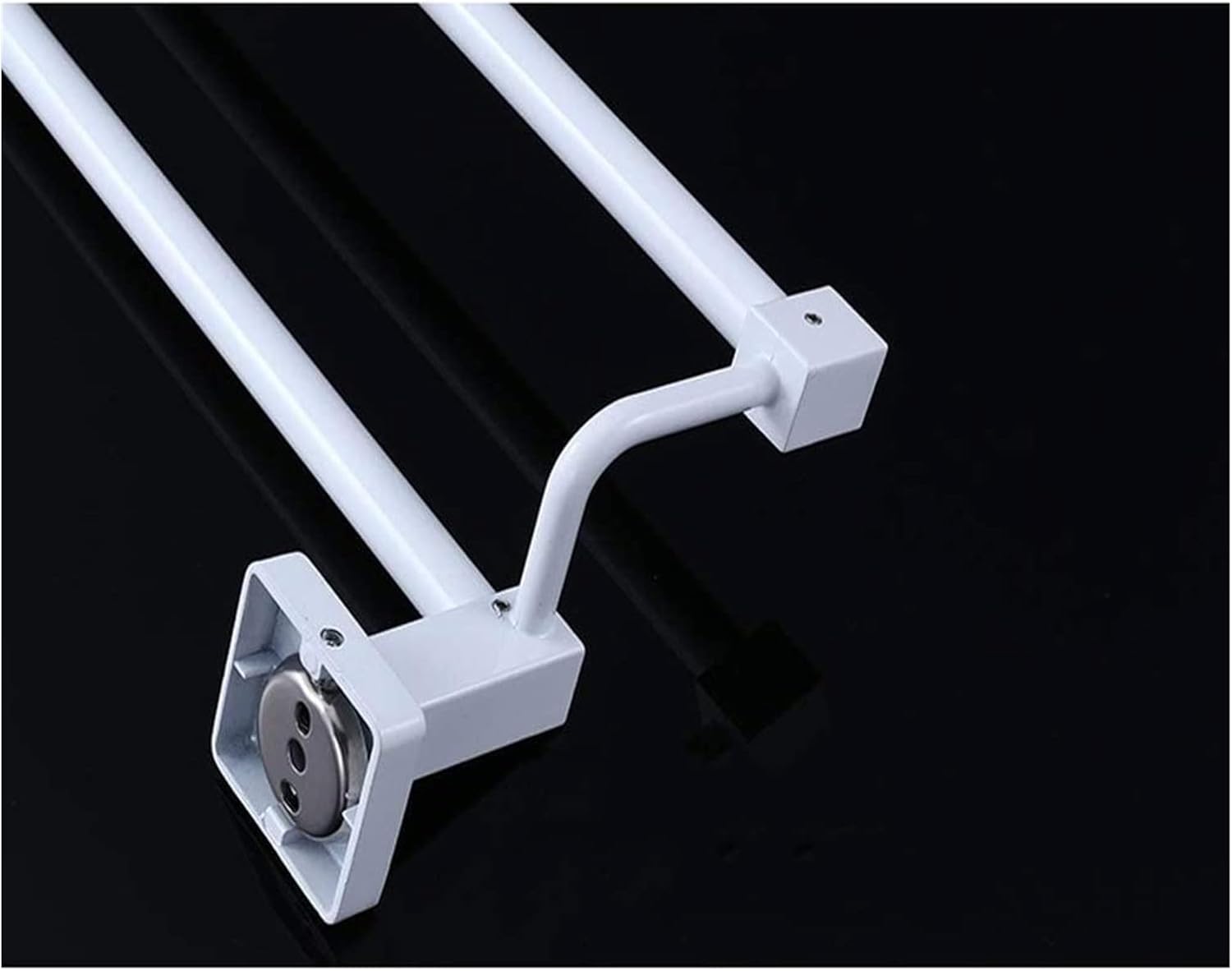 ALDEPO Double Towel Rail with Shelf - 50Cm Stainless Steel Bathroom Towel Rack