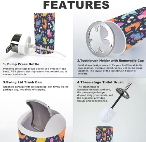 Bathroom Accessories Set with 6-Piece Collection
