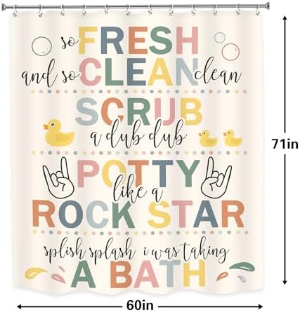 LGhtryo 12-Piece Kids Bathroom Rules Set - Fun Cartoon Positive Quotes