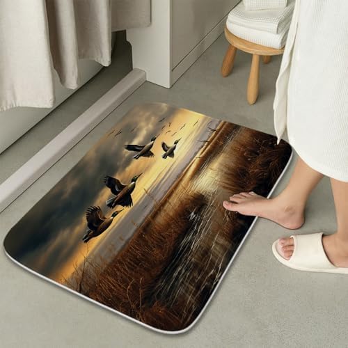 Final Friday Rustic Wild Ducks Flying Hunting Bathroom Set