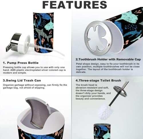 Bath Accessory Set for Boys Girls Modern Design
