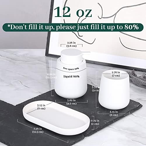BosilunLife Complete White Bathroom Accessory Set