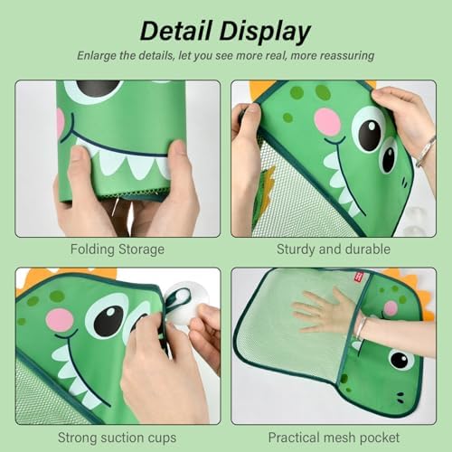 Baby Bath Toy Organizer with Dinosaur Design