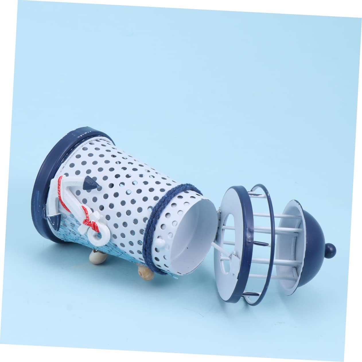 Homoyoyo Lighthouse Metal Candle Holder Desktop Decor