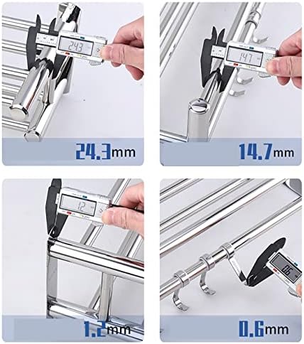Premium Stainless Steel Towel Rack with Modern Design for Bathroom Kitchen Use