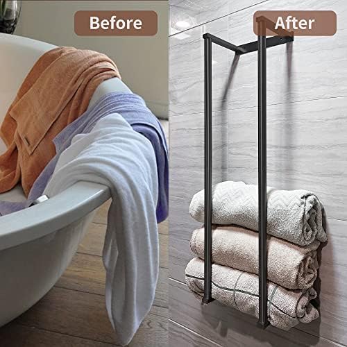 Space-Saving Wall-Mount Towel Holder for Bathrooms