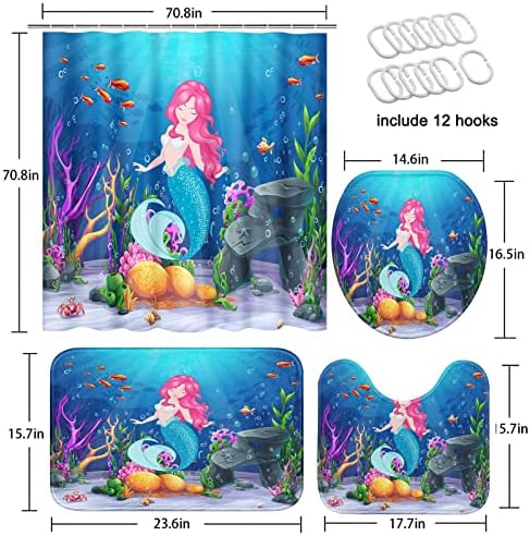 ArtSocket Mermaid Bathroom Set 4 Pc