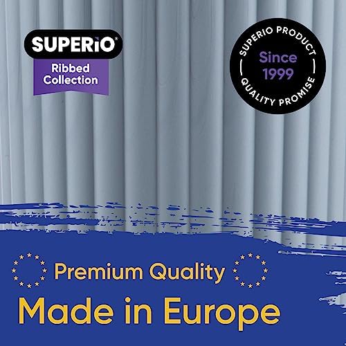 Superio Ribbed Collection - Blue Bathroom Accessories Set of 4