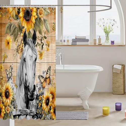 Feelyou Girls Horse Shower Curtain 72x72