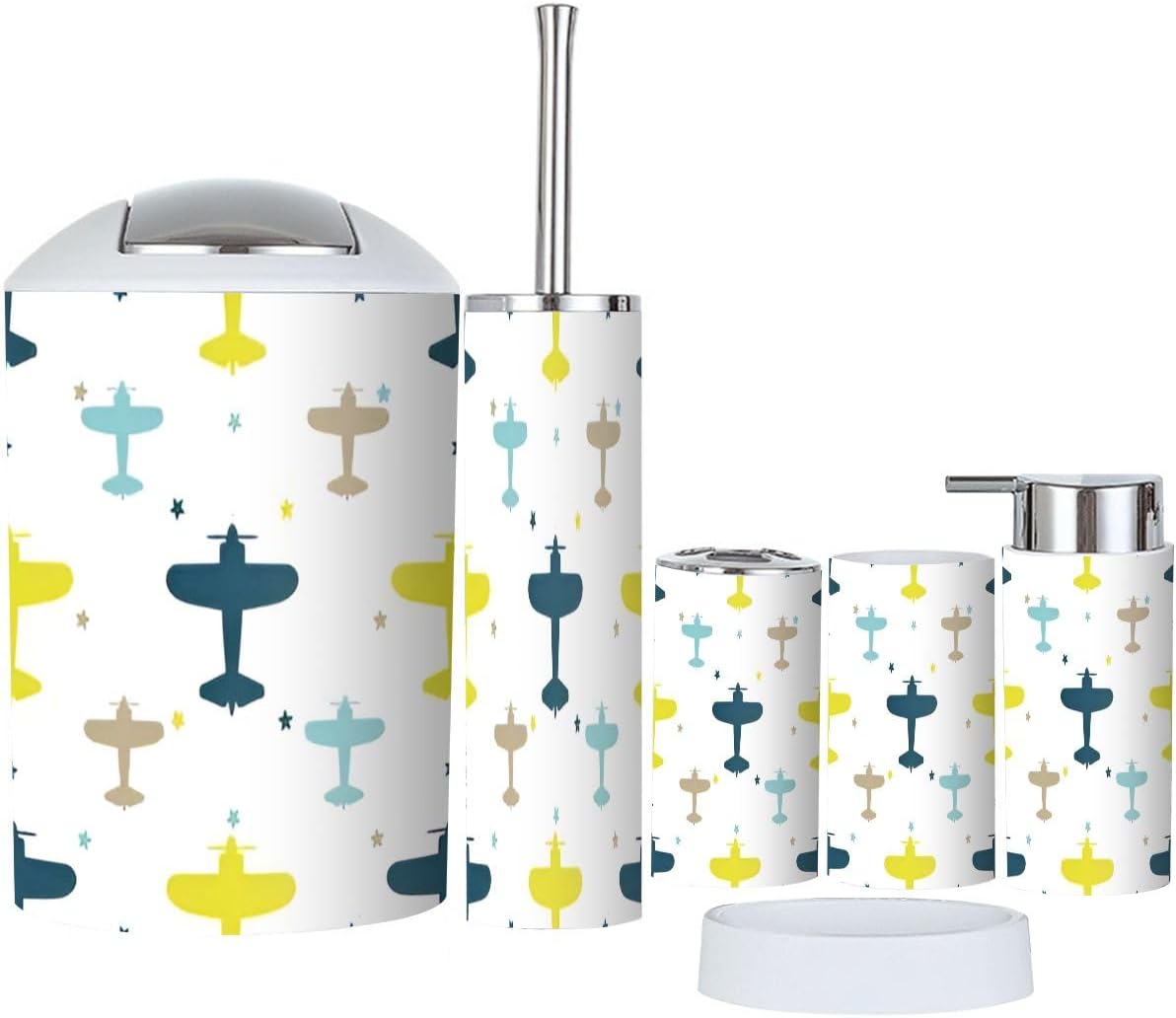 XNGJEMVWXO6-Piece Bathroom Accessory Set