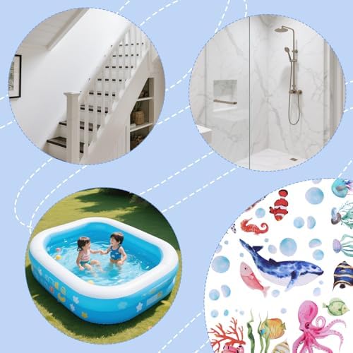 Adventure in the Bath 6pcs Ocean Creature Marine Sticker Set for Kids