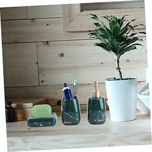 Unomor Bathroom Accessory Set Marble Finish Stylish Organizer
