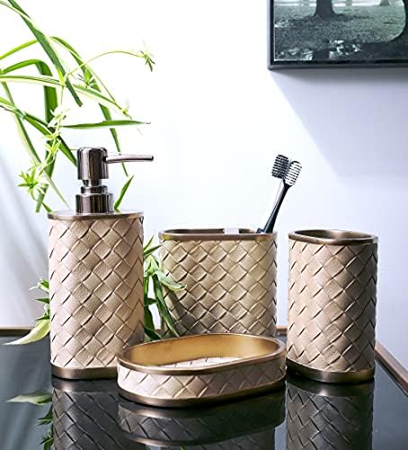 Luxury Resin Bathroom Set with 4 Pieces - Industrial to Modern Design