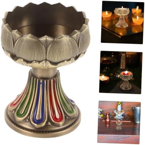 Buddhist Lotus Tea Light Candle Holder for Altar and Temple