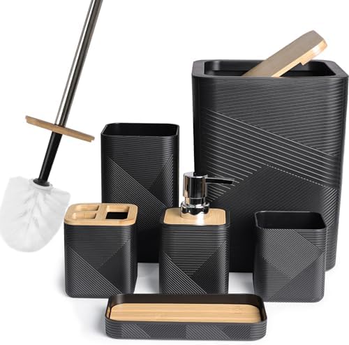 CERBIOR 6-Piece Bamboo Bath Ensemble