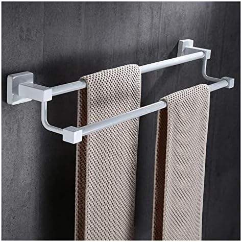ALDEPO Double Towel Rail with Shelf - 50Cm Stainless Steel Bathroom Towel Rack