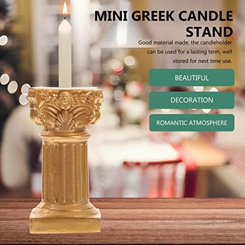 Happyyami Roman Columns 3 piece Candlestick Holders made of Resin