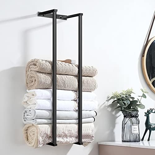 Space-Saving Wall-Mount Towel Holder for Bathrooms
