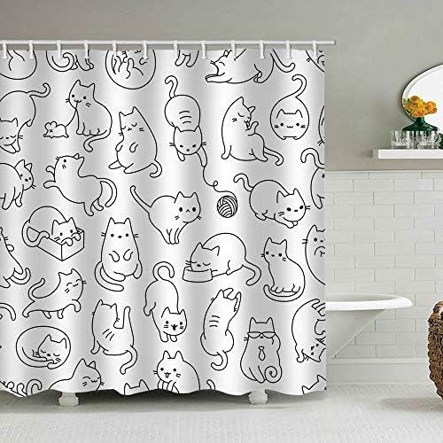 ICOSAMRO Cat-Themed Bathroom Set