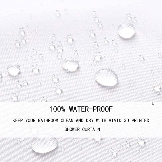 Magical Black Girls Waterproof Bath Curtain Little Princess Kids Shower Curtain