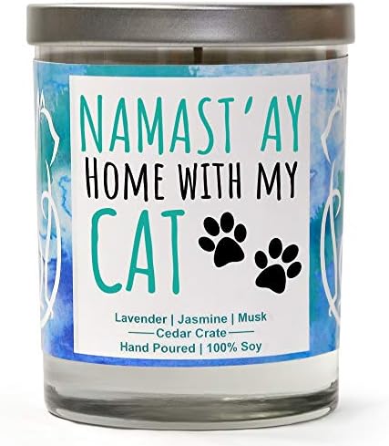 Lavender Candle Gift for Cat Lovers
