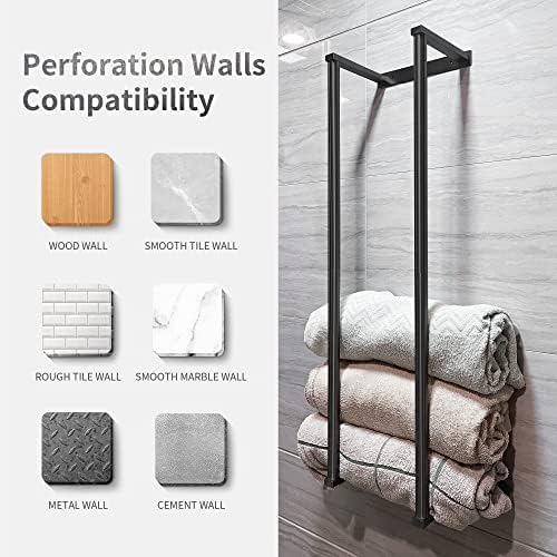 Space-Saving Wall-Mount Towel Holder for Bathrooms