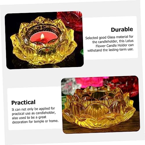 Buddha Lotus Glass Candle Holder