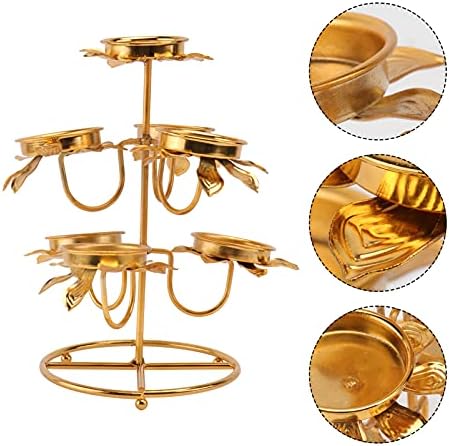 Garneck Seven Star Round Lotus Candlestick Holder