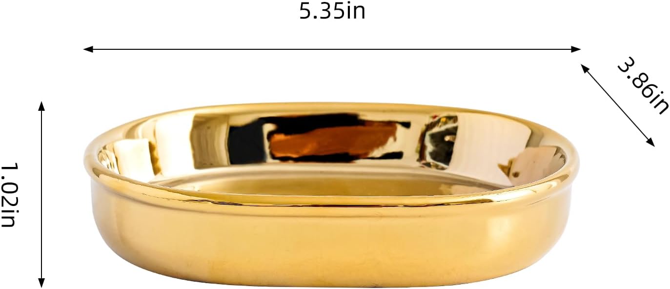 Wodlo 4-Piece Gold Ceramic Bathroom Accessory Set