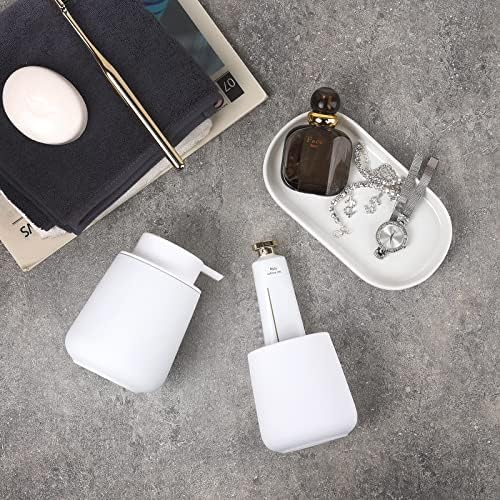 BosilunLife Complete White Bathroom Accessory Set