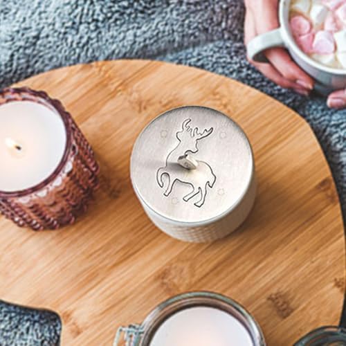 Secure Candle Cover with Stainless Steel Lid for Home Office Use