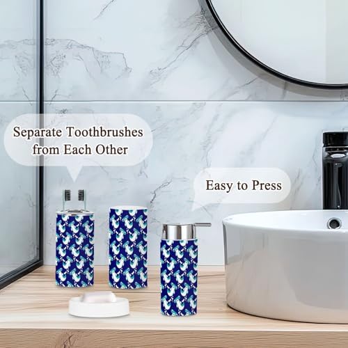 Hammerhead Shark Bath Set 6 Pcs - Durable Stylish for Kids