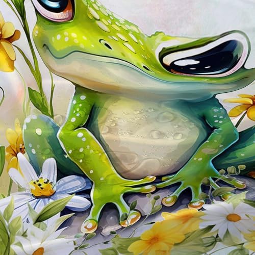 AILONEN Green Frog Shower Curtain