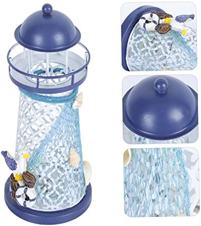 Sky Blue Iron Art Candle Holder
