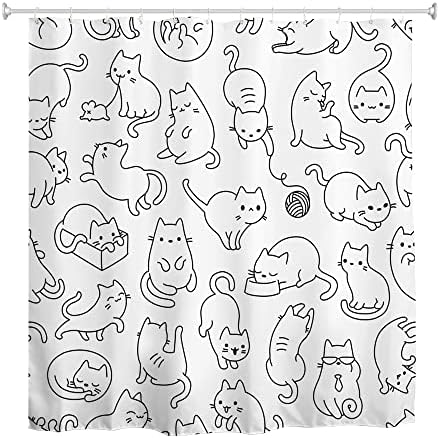 ICOSAMRO Cat-Themed Bathroom Set