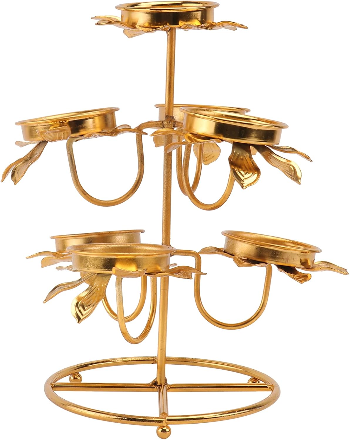 Garneck Seven Star Round Lotus Candlestick Holder