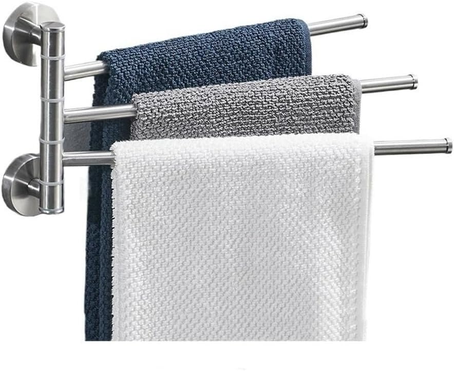 Sturdy Space-Saving Swivel Towel Holder For Bathroom Kitchen More