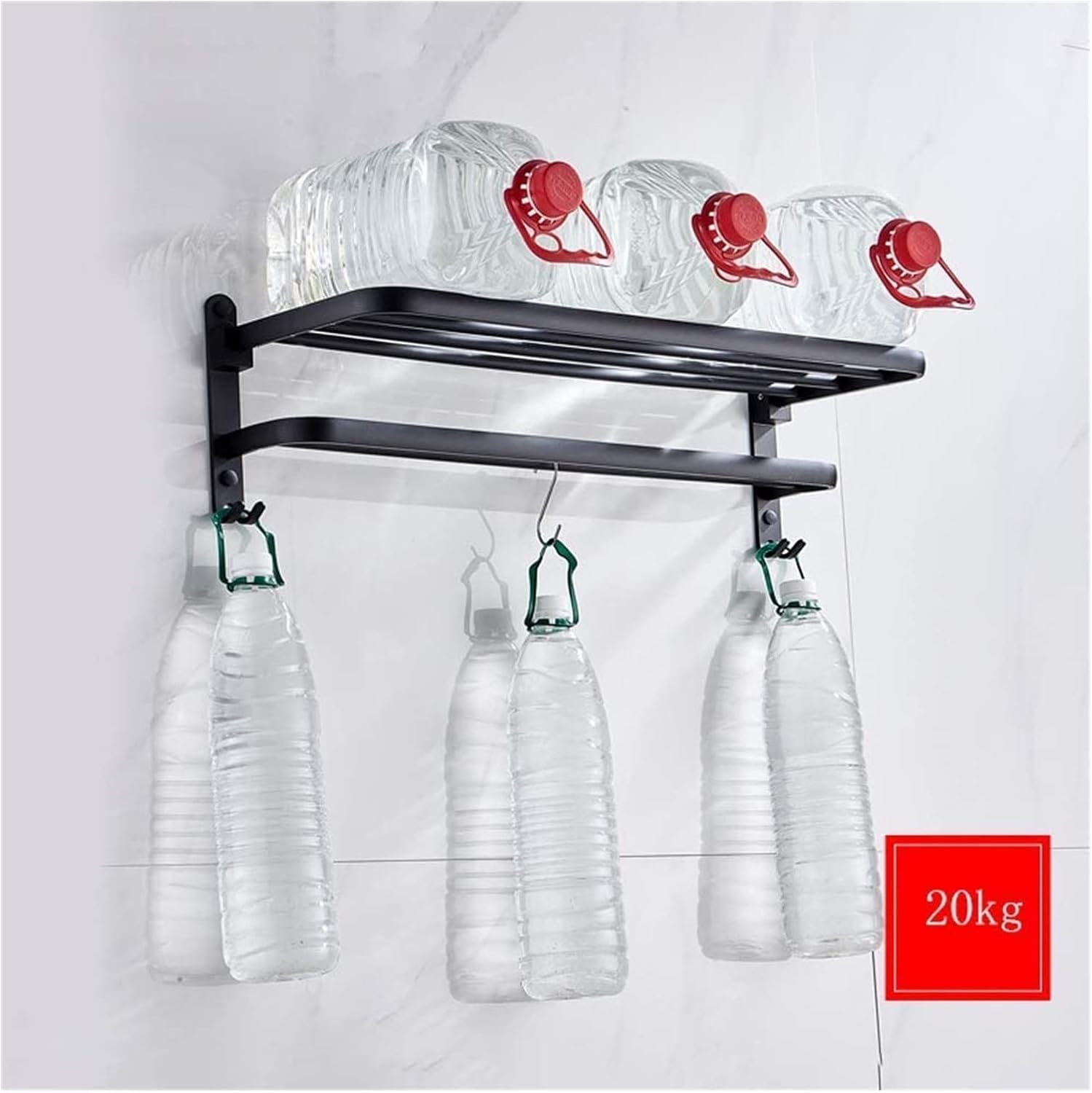 Space-Saving Towel Rail Black Oil Brushed Aluminum Alloy Towel Rack